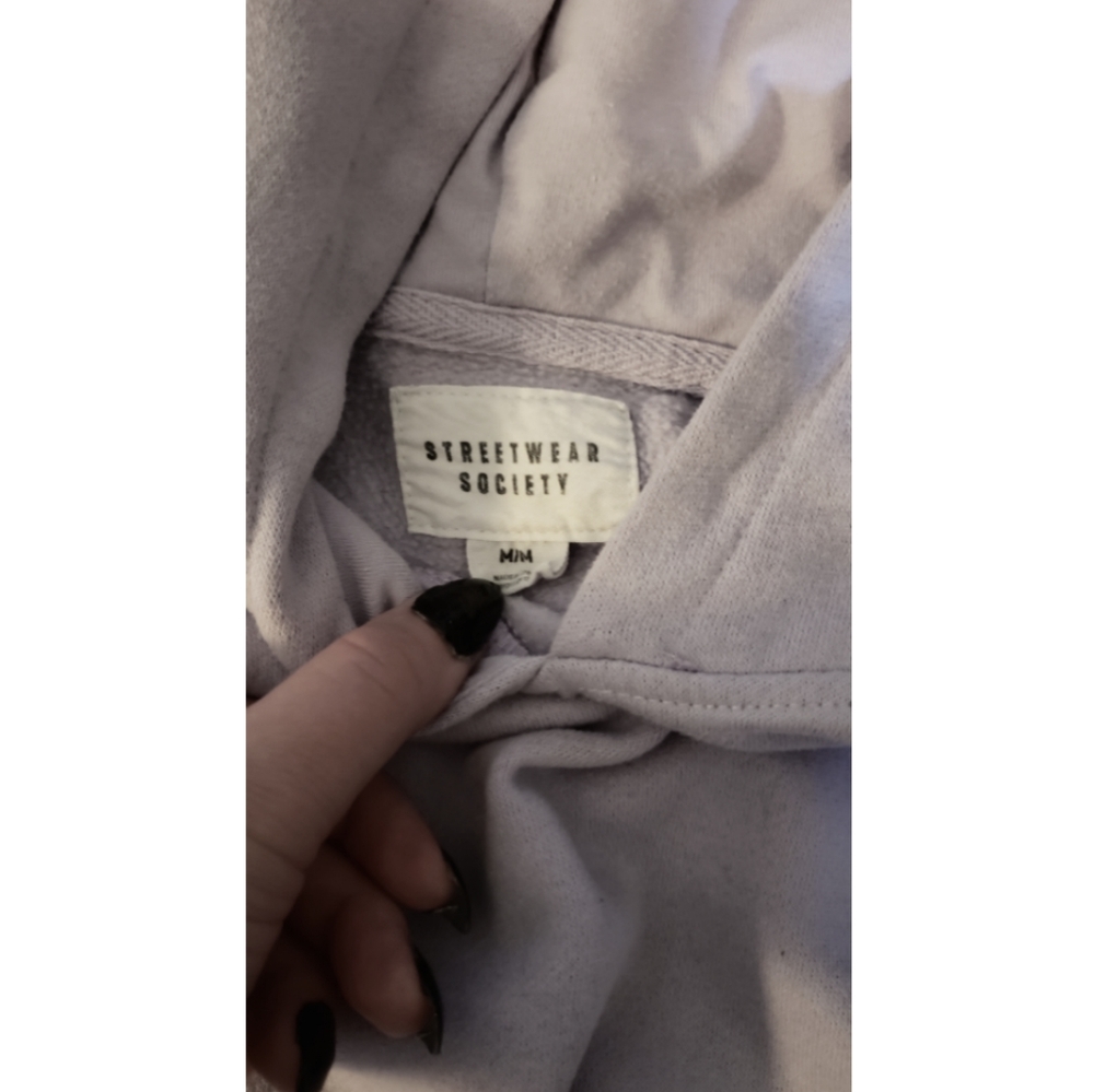 Lavender Cropped Sweatshirt - Picture 2 of 2